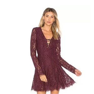 NWT Lovers and friends Mercury dress in merlot